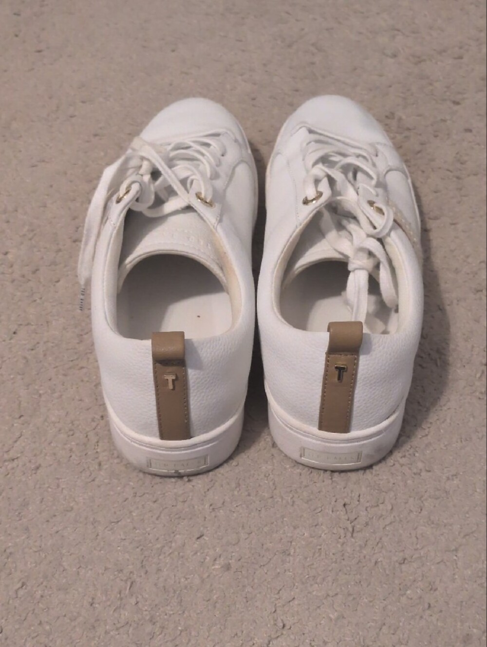 Ted Baker Women's White Lace-Up Sneakers - Picture 3 of 5